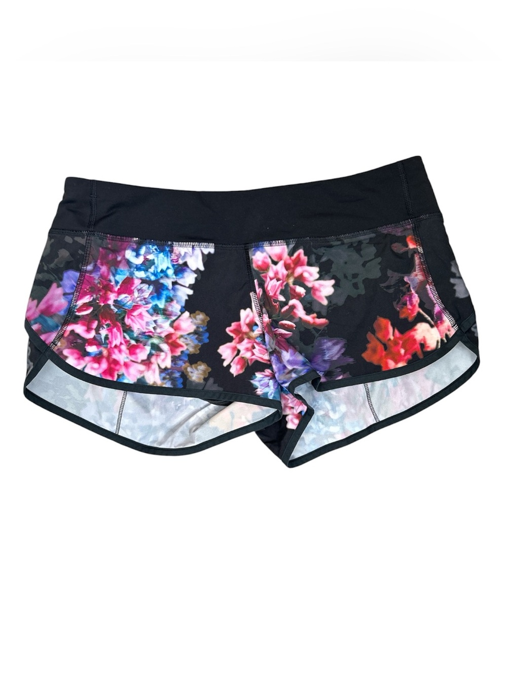 Lululemon Speed Up Short Floral Multi / Black — Size 8